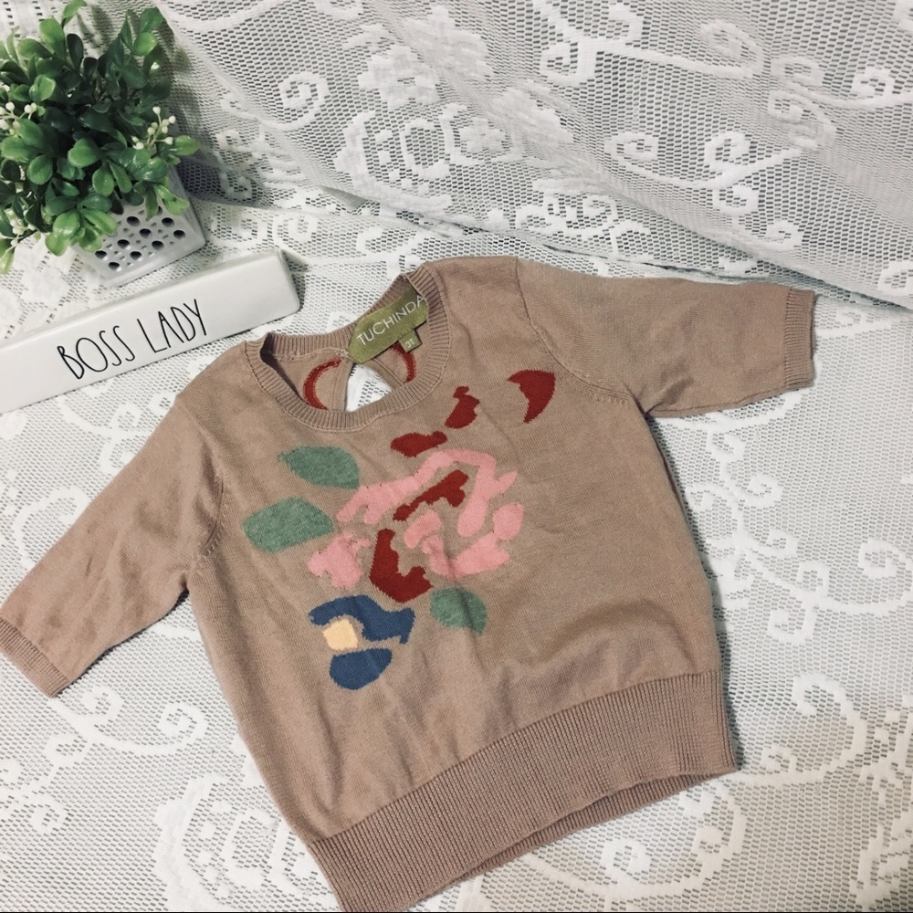 Tuchinda Short sleeve girl's top floral graphic